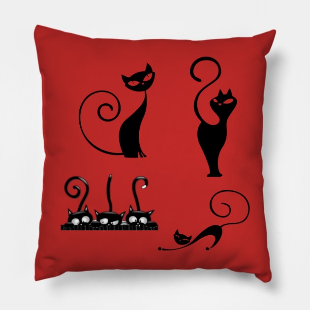 International Cat Day Pillow by Pris25