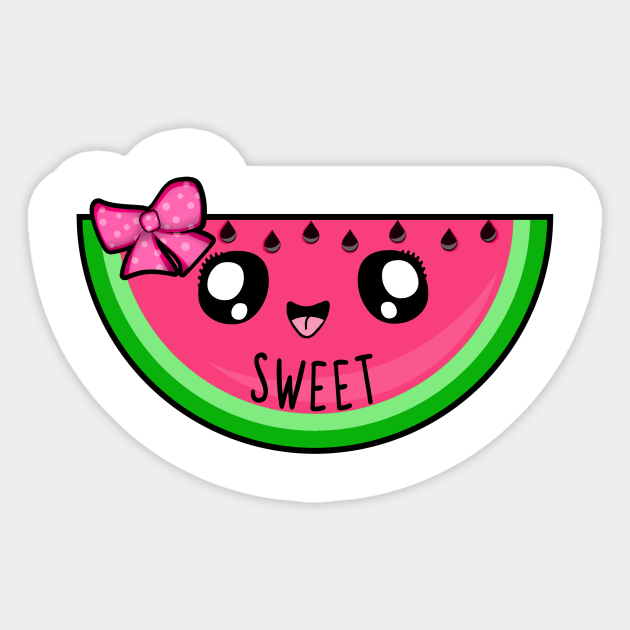 Sweet Watermelon Kawaii Watermelon Sticker Teepublic Bộ sưu tập của phương dung. sweet watermelon