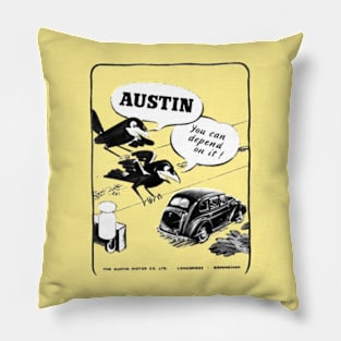 1946 AUSTIN CARS - advert Pillow