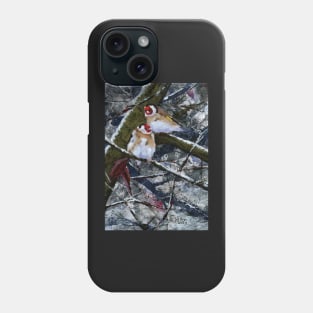 Goldfinches in winter Phone Case