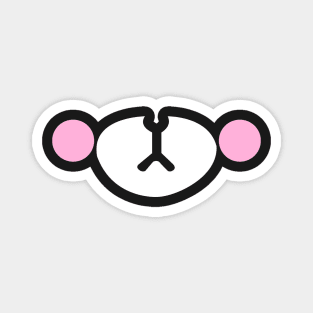 Pink kawaii bear mask Magnet