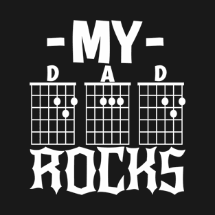 My DAD Rocks, Musician Dad, Guitarist Dad, Father, Rock Music, Gifts, Funny T-Shirt
