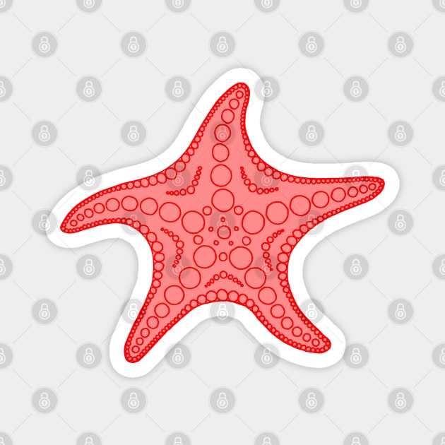 Starfish (red) Magnet by calenbundalas