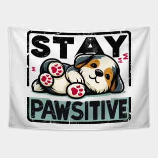 Stay Pawsitive Tapestry