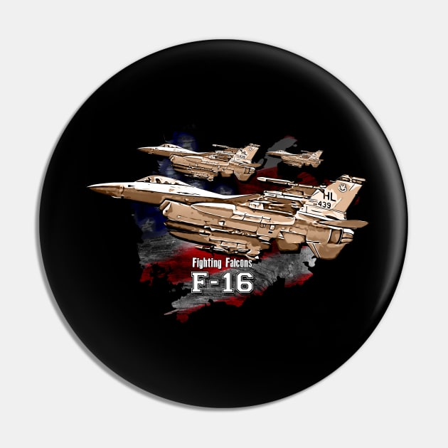 F16 Jetfighter Pin by aeroloversclothing