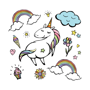 Unicorn Buns with Rainbows T-Shirt