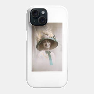 Edwardian lady in a picture hat Phone Case