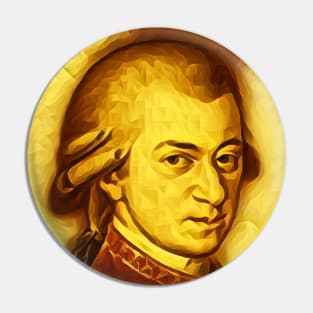 Wolfgang Amadeus Mozart Golden Portrait | Wolfgang Amadeus Mozart Artwork 7 Pin