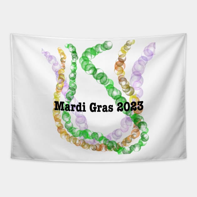 Abstract Mardi Gras beads Tapestry by Stephanie Kennedy 