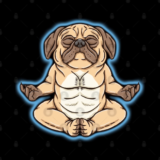 Yoga Pug by lando218