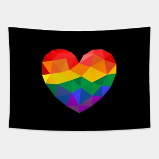 Rainbow Pride Heart Shirt, LGBTQ, Gay Shirt, Lesbian Shirt, Gift for Gay Lesbian, Queer Pride Month Tapestry