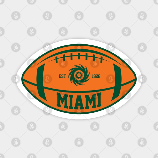 Miami Hurricanes Baseball Round Magnet