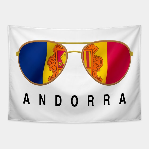 Andorra Sunglasses, Andorra Flag, Andorra gift , Andorran Tapestry by JayD World