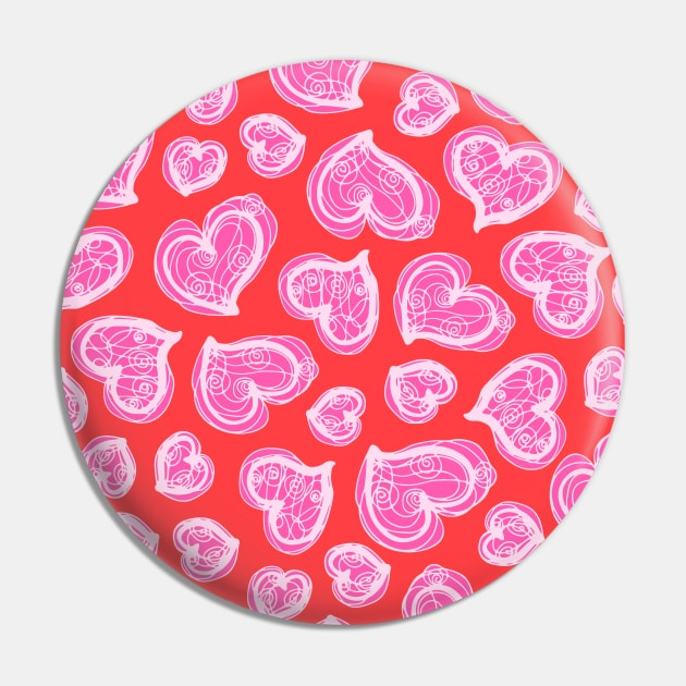 SCRIBBLE HEARTS Love Lovecore Valentines Day Pretty Pink - UnBlink Studio by Jackie Tahara Pin by UnBlink Studio by Jackie Tahara