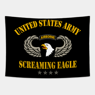 101st Airborne Paratrooper US Army Veteran - Screaming Eagle Tapestry