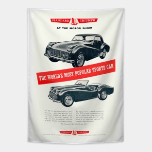 A vintage Triumph TR3 advert Tapestry