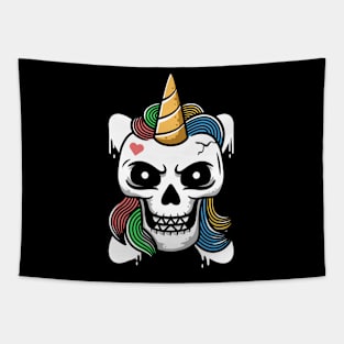 skull unicorn Tapestry