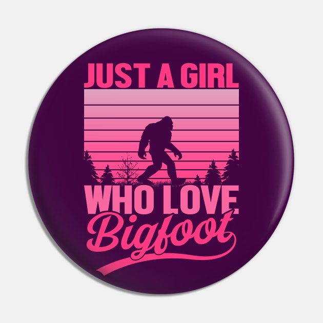 Bigfoot Lover Girl Pin by thechicgeek