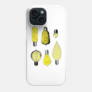 vintage light bulb Phone Case