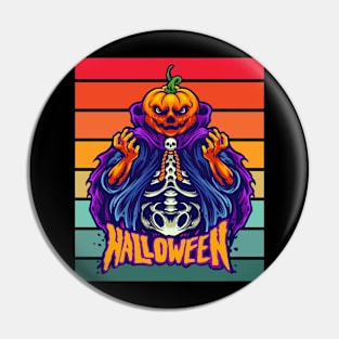 Halloween Scary Pumpkin Head Pin