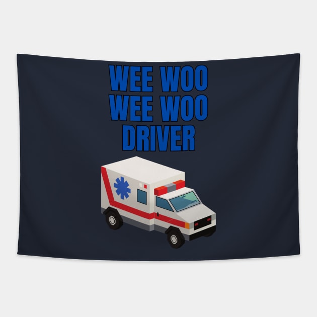 Wee Woo Ambulance Tapestry by Spatski