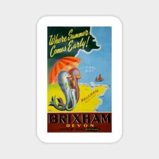 Vintage Travel - Brixham Magnet