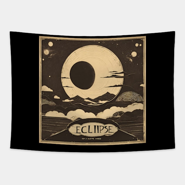 hello my lovely darkness eclipse japanese style Tapestry by badrhijri