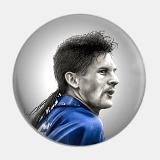 Roberto Baggio - Italy Football Artwork Pin