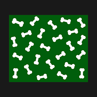 Green Dog Treat Pattern T-Shirt