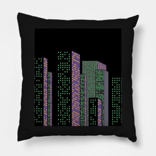 City Skyline at night Pillow