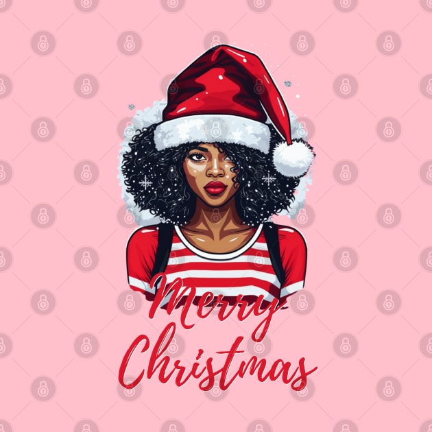 Black Woman Santa, Black Mrs Santa Claus, African American Santa, Merry Christmas by UrbanLifeApparel