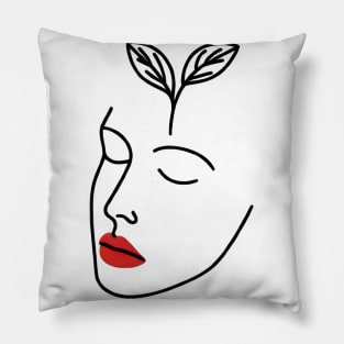 Floral Face: Nature's Elegance Pillow