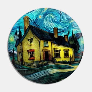 Starry Night Over Godric's Hollow Pin