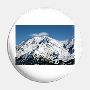 Mt. Blanc with clouds Pin