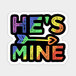 Gay Couple Matching Hes Mine Lgbt Pride Magnet