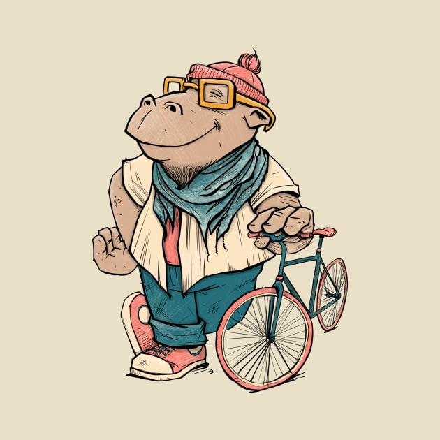 Hipster Hippo by BlancaJP