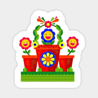 Flowers 60s Vintage Cool Funny Emoji 2020 Magnet