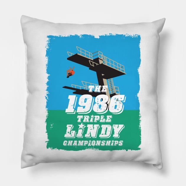 The Triple Lindy championships Pillow by DavidLoblaw