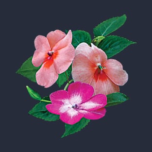 Impatiens - Orange and Pink Impatiens T-Shirt