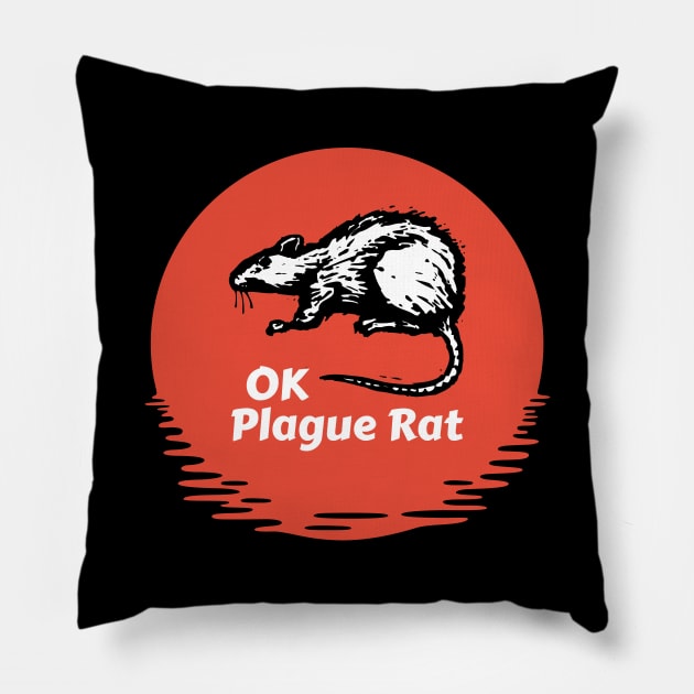 OK Plague Rat Sun and Water Pillow by aaallsmiles