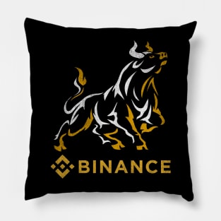 Bull Market Binance BNB Coin To The Moon Crypto Token Cryptocurrency Wallet HODL Birthday Gift For Men Women Kids Pillow