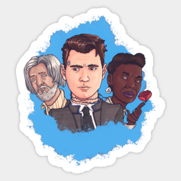 Detroit Become Human Connor Hank Amanda Detroit Become Human Sticker Teepublic