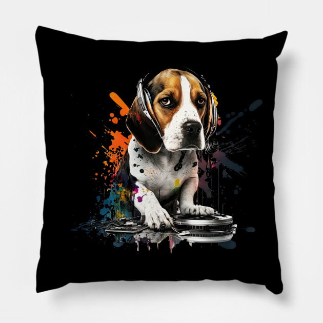 Beagle DJ Pillow by JayD World