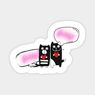 New Cat Love T Shirt Magnet