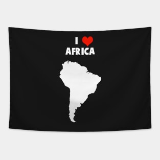 I Love Africa Mixed Up Map Tapestry