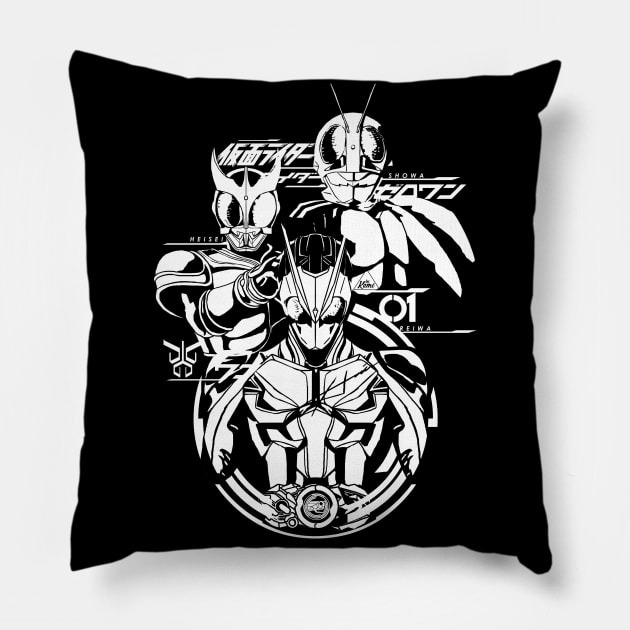 3 Generation Riders Front Pillow by Hamimohsin
