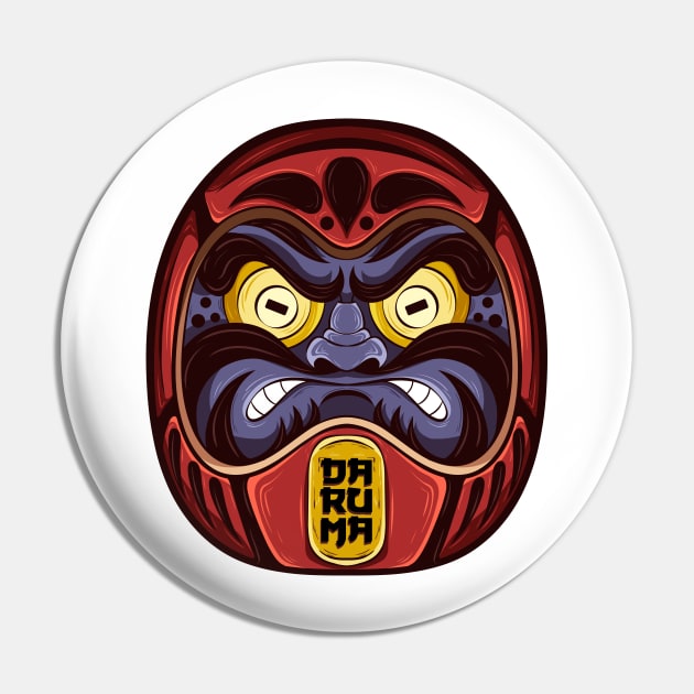 The Great Japanese Daruma 3 - Yabisan vector art - Pin by Yabisan_art