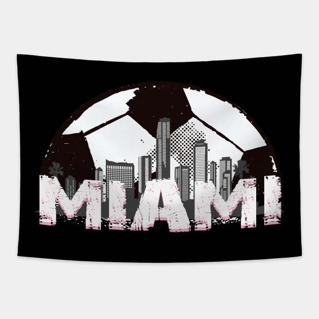 Miami soccer Tapestry by JayD World