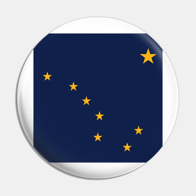 Flag Alaska. USA Pin by flag for all