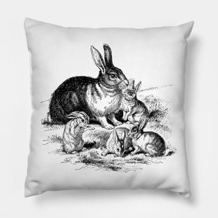 Rabbit Family Pillow